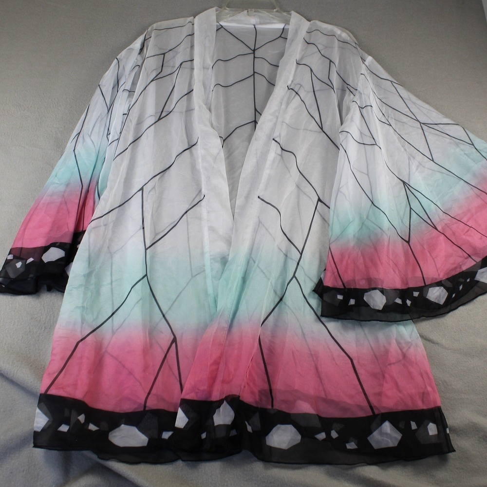 Kimono Cardigan‎ Butterfly Wing Shinobu Kocho Cosplay One Size Pink White Green